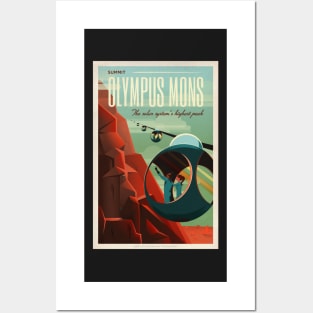 Mars tourism poster for Olympus Mons Posters and Art